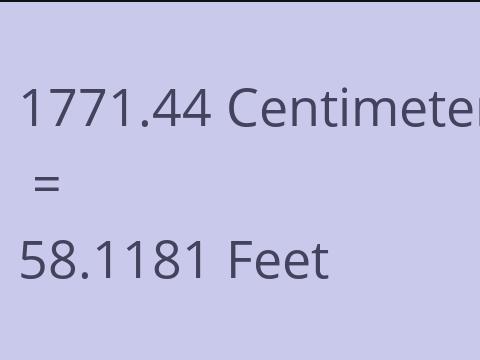 1771.44 CM TO FEET