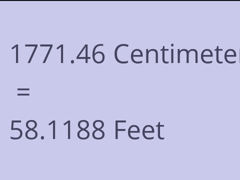 1771.46 CM TO FEET