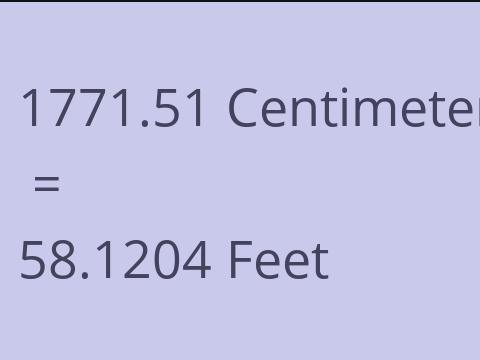 1771.51 CM TO FEET