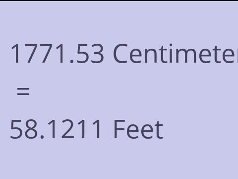 1771.53 CM TO FEET