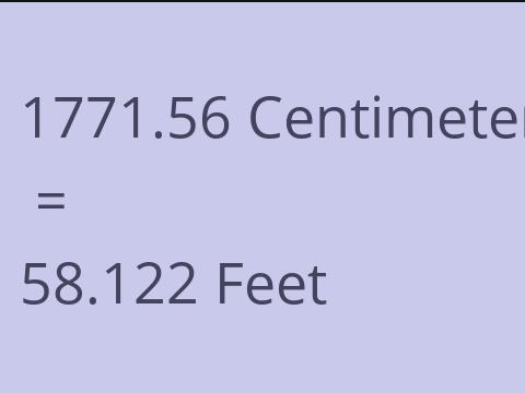 1771.56 CM TO FEET