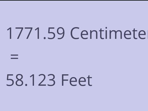 1771.59 CM TO FEET