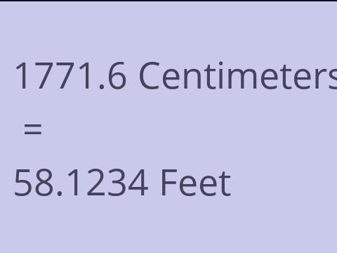 1771.6 CM TO FEET