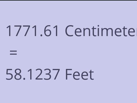 1771.61 CM TO FEET