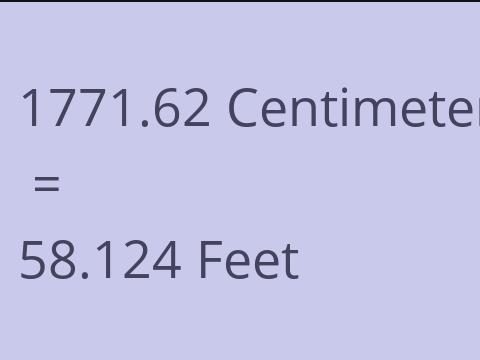 1771.62 CM TO FEET