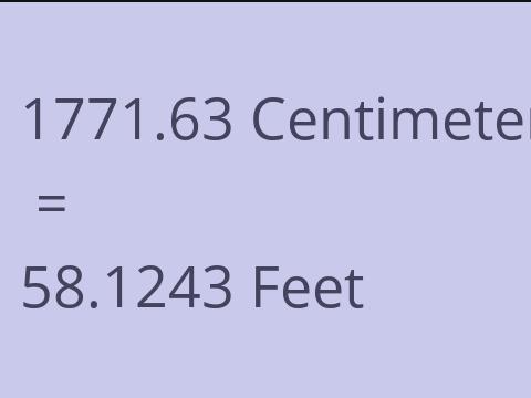 1771.63 CM TO FEET