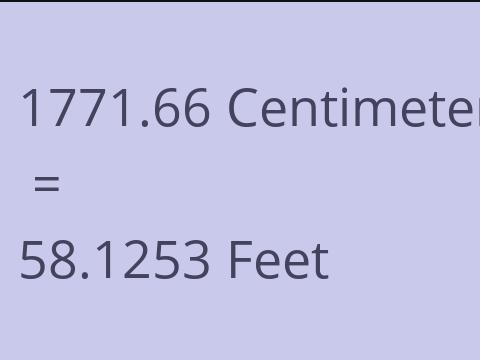 1771.66 CM TO FEET