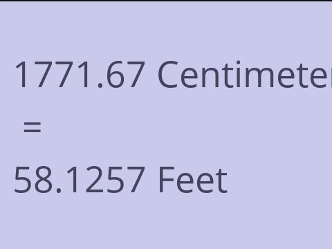 1771.67 CM TO FEET