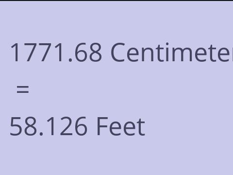 1771.68 CM TO FEET