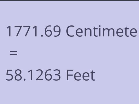 1771.69 CM TO FEET