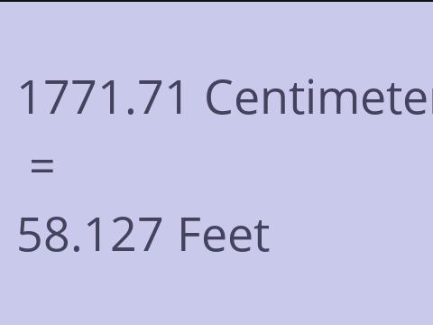 1771.71 CM TO FEET