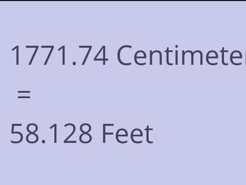 1771.74 CM TO FEET