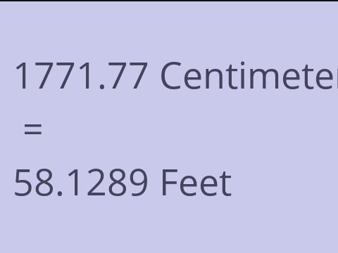 1771.77 CM TO FEET