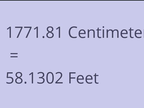 1771.81 CM TO FEET