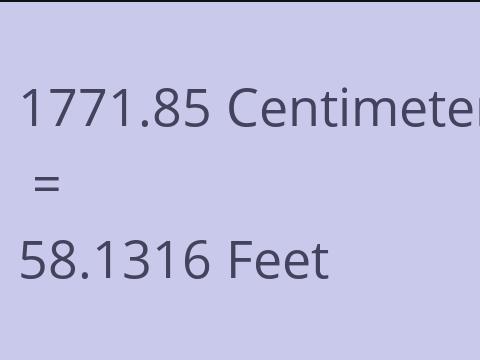 1771.85 CM TO FEET