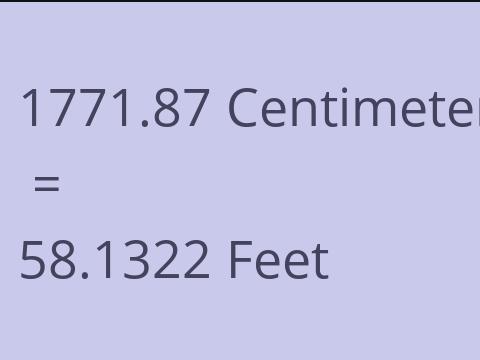 1771.87 CM TO FEET