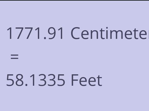 1771.91 CM TO FEET