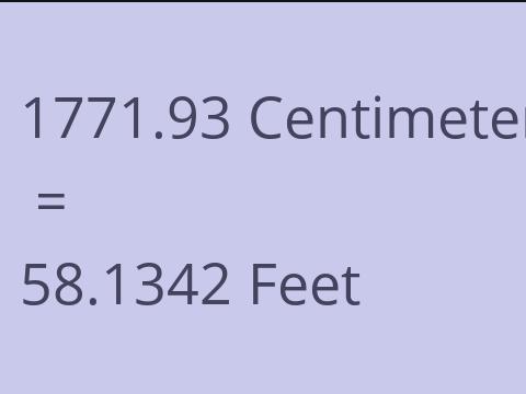 1771.93 CM TO FEET