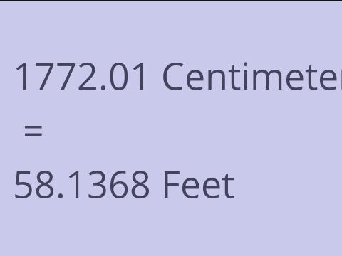 1772.01 CM TO FEET