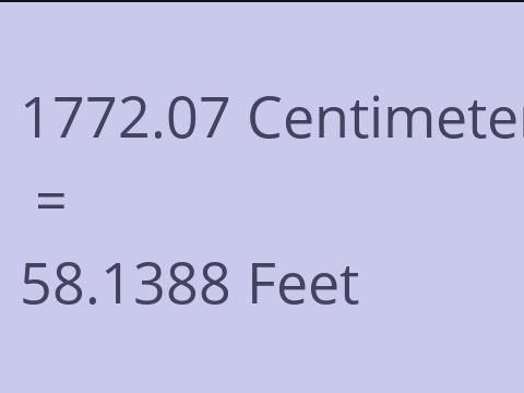 1772.07 CM TO FEET