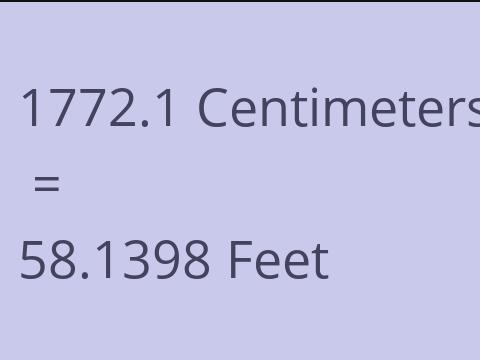 1772.1 CM TO FEET