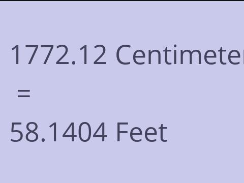 1772.12 CM TO FEET