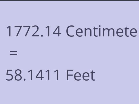 1772.14 CM TO FEET