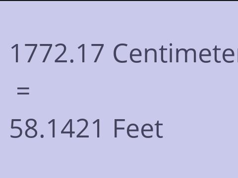 1772.17 CM TO FEET