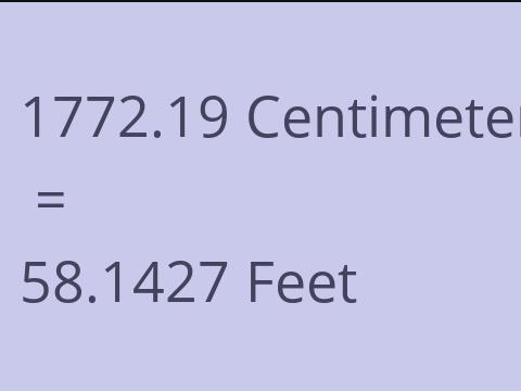 1772.19 CM TO FEET