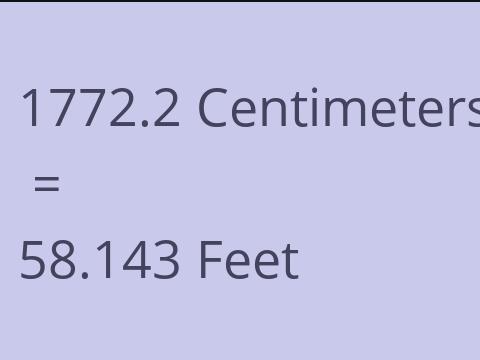 1772.2 CM TO FEET