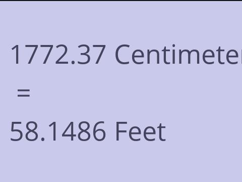 1772.37 CM TO FEET