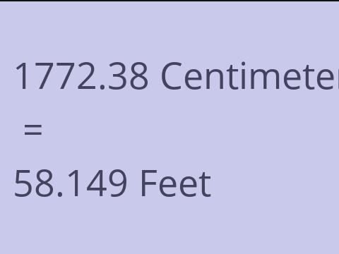 1772.38 CM TO FEET