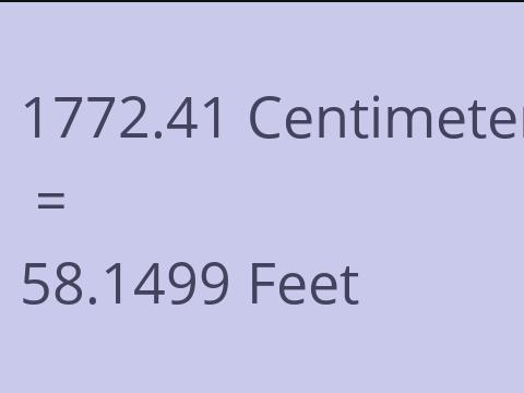 1772.41 CM TO FEET