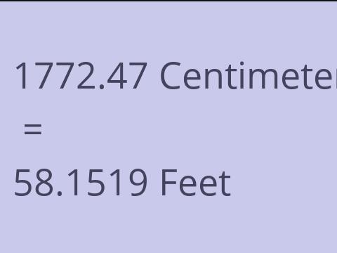 1772.47 CM TO FEET