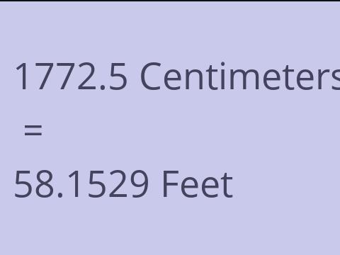 1772.5 CM TO FEET