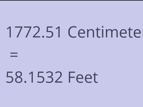 1772.51 CM TO FEET