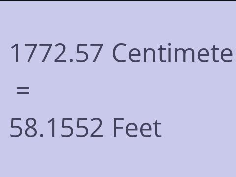 1772.57 CM TO FEET