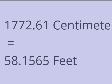 1772.61 CM TO FEET