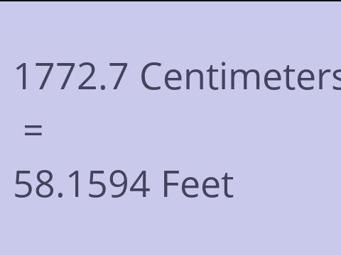 1772.7 CM TO FEET