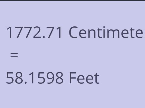 1772.71 CM TO FEET