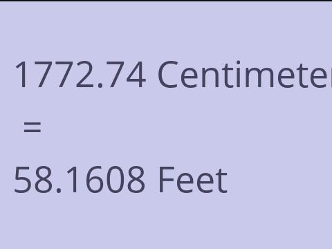 1772.74 CM TO FEET