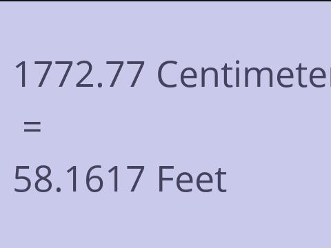 1772.77 CM TO FEET