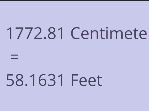 1772.81 CM TO FEET