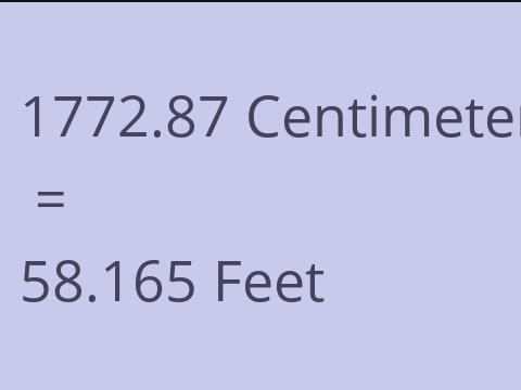 1772.87 CM TO FEET