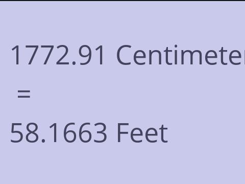 1772.91 CM TO FEET