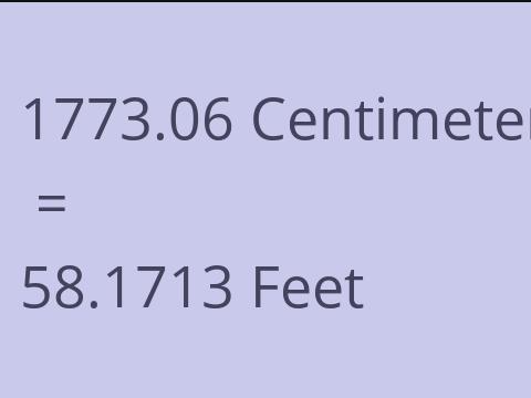 1773.06 CM TO FEET