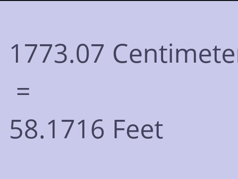 1773.07 CM TO FEET