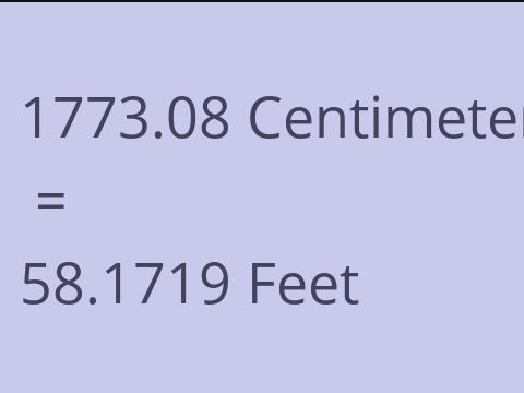 1773.08 CM TO FEET