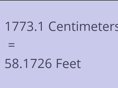 1773.1 CM TO FEET