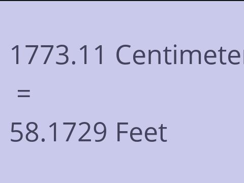 1773.11 CM TO FEET